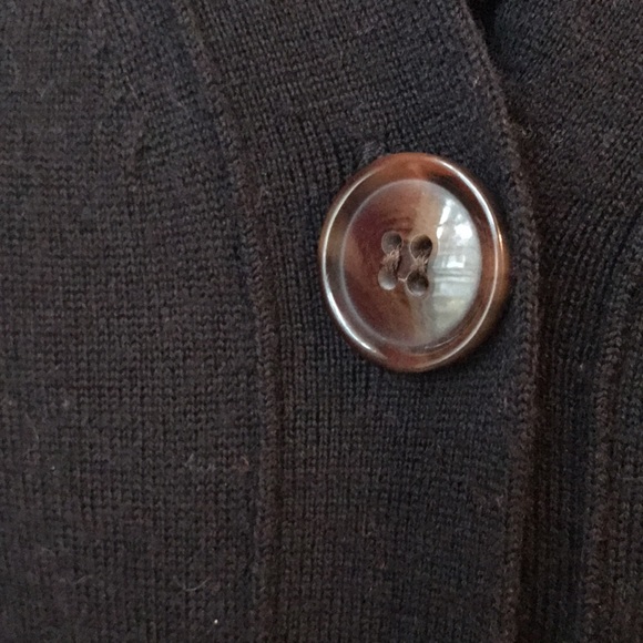 Ann Taylor Wool Cardigan with leather elbow patche - Picture 2 of 5